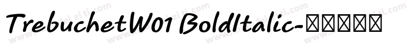 TrebuchetW01 BoldItalic字体转换